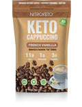 Keto Cappuccino - French Vanilla Coconut Cream - Keto Instant Coffee Mix with MCT Oil - Low Carb/High Fat, Organic Coffee Supports Ketosis - Energy - No Sugar - Made in USA – 28 Servings