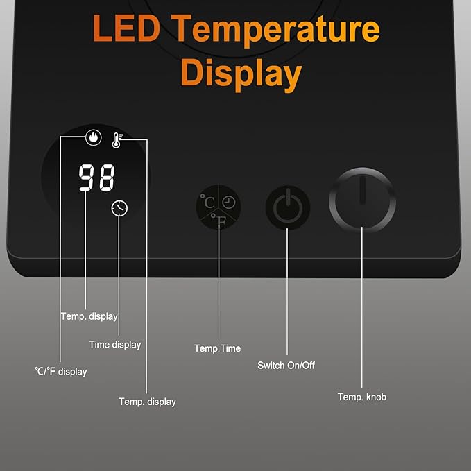 1.0L Gooseneck Electric Kettle with Temperature Control, 304 Stainless Steel Tea Kettle, Auto Shut-Off & 360° Smart Base, 800W Fast Boiling BPA-Free, Matte Black for Home/Office/Coffee/Tea