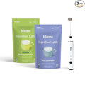 Blume Matcha & Blue Lavender Starter Pack - Organic Superfoods Booster for Lattes, Coffee & Smoothies - Vegan, Sugar and Gluten Free - Includes Frother - 50 Servings