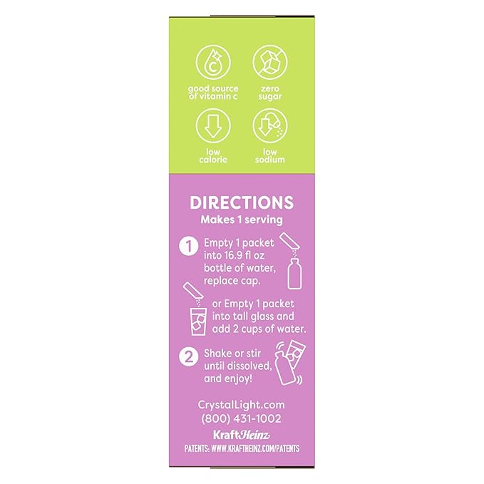 Crystal Light Raspberry Green Tea Naturally Flavored Powdered Drink Mix, 10 ct On-the-Go-Packets (Pack of 7)