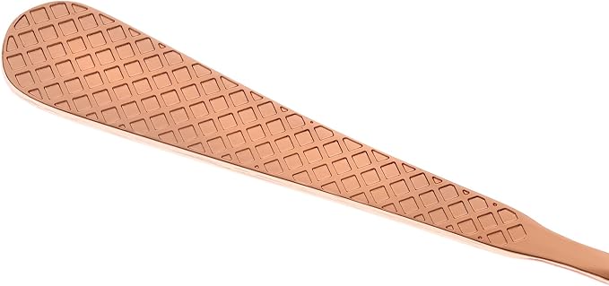 Barfly 13.2-inch Diamond Lattice Etch Bar Spoon, Copper Plated