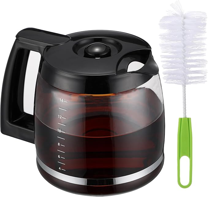 14-Cup Glass Carafe Replacement Compatible with Cuisinart Coffee Maker Models DCC-2200RC, DCC-2200, DCC-2600, DCC-2800, DCC-3200, DCC-3200P1, DCC-3200FR, DCC-T20, DCC-1800FR, CBC-7400, CBC-7000PC