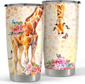 SANDJEST Giraffe Tumbler 20oz Stainless Steel Insulated Tumblers Coffee Travel Mug Cup Giraffe Gifts for Women Girls Teen Gift for Birthday Christmas