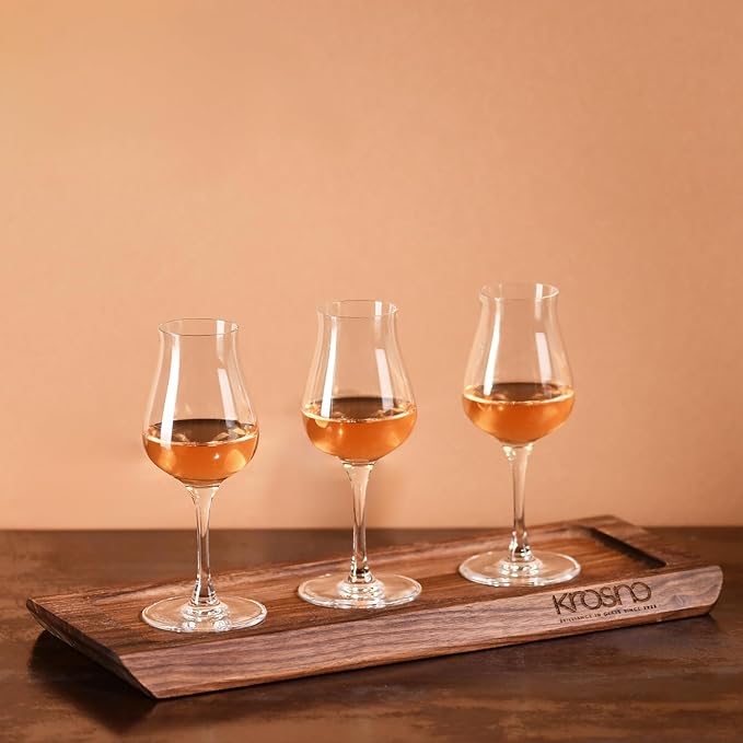 Krosno Brandy & Cognac Snifter Glasses Rum Tasting Gift Set | Set of 4 | 3.7 oz | Avant-garde Collection | For Home, Restaurants & Kitchen | Dishwasher Safe | Lead-Free Crystal Glass