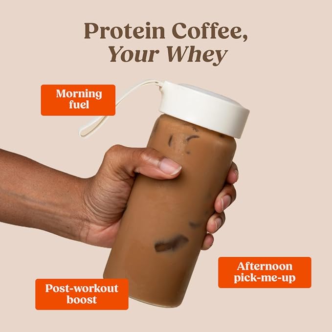 Bulletproof Mocha High Protein Iced Coffee, 14 Servings, 12g Whey Protein Instant Coffee, No Artificial Flavors & Sweeteners, 170mg Caffeine Per Serving, Creamy Latte