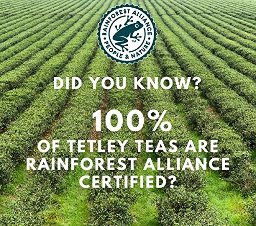 Tetley British Blend Premium Decaf Black Tea, Decaffeinated Tea, 40 Teabags (Pack of 6), Rainforest Alliance Certified