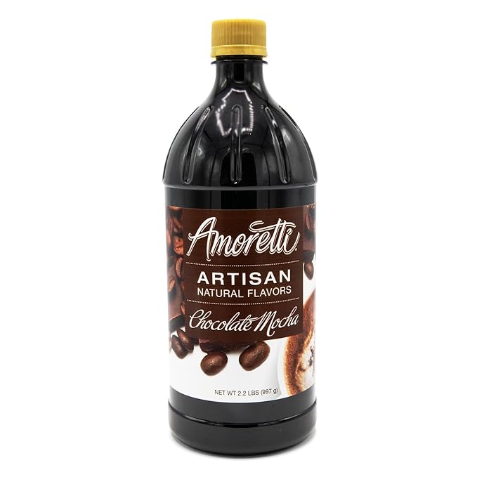 Amoretti - Natural Chocolate Mocha Artisan Flavor Paste, 2.2 lbs, Perfect For Ice Cream, Beverages, Cakes, and more, Preservative Free, Vegan, Gluten Free, No Artificial Sweeteners, Concentrated