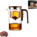 Enchanti Tea Pot- 600ml/20.3oz Magic Witchcraft Enchanted Glass Teapot with Strainer, Loose Tea Innovative Water Separation Magnetic Teapot, Borosilicate Glass Tea Infuse (20.3oz)