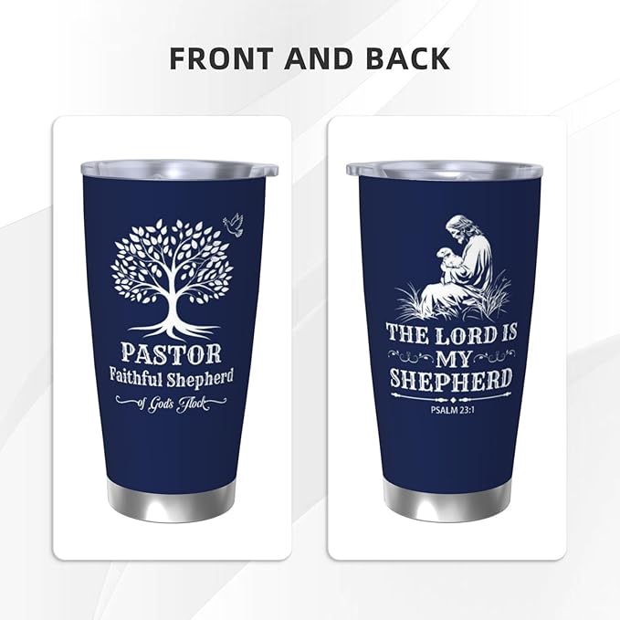 Pastor Gifts for Men, Religious Coffee Mugs, Pastors Christian Tumbler,20oz Coffee Tumbler, Pastor Appreciation Travel Mug