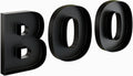 Hard Plastic Reusable Fillable Letters Numbers Serving Trays for Party Decoration (Boo, Black)