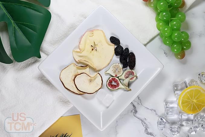 USTCM JoyFull Mixed Fruit Infusions Fruit Tea Single Pack All Natural Dried Fruits Mixed Flavors Make Perfect Tea! 15g (Fig, Snow Pear, Apple, Blackcurrant, Pack of 3)