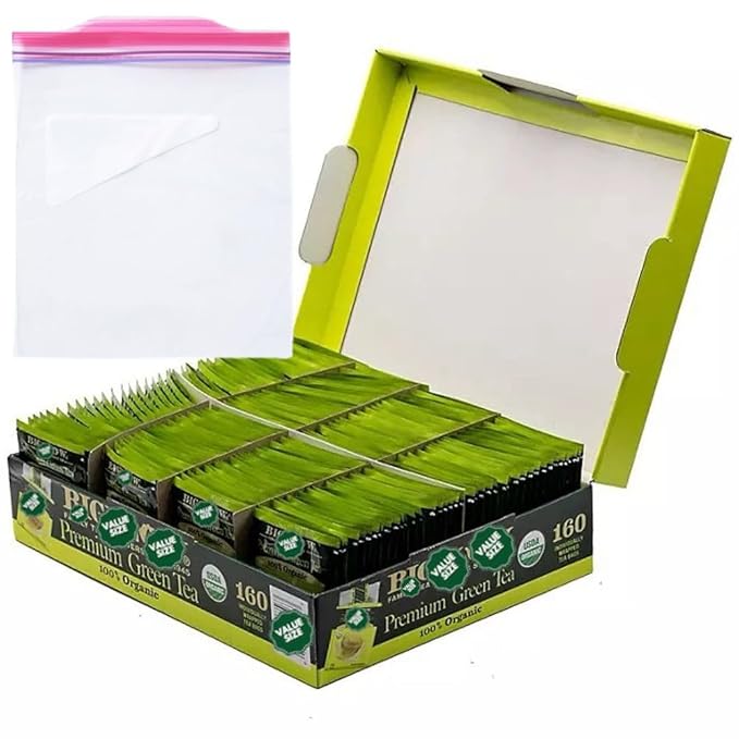 Bigelowwss Premium Organic Green Tea 160 ct. w/A Storage Bag