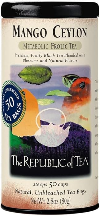 The Republic of Tea – Mango Ceylon Black Tea, Metabolic Frolic Tea