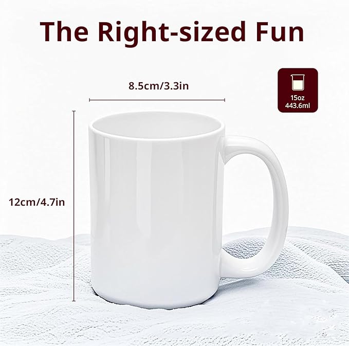 Ceramic 15oz Sublimation Coffee Mug in White Gift Box(White, 24)