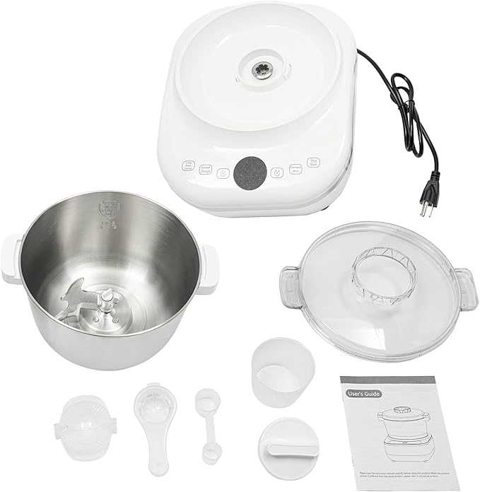 169oz Electric Dough Maker with Fermentation, 200W Dough Stand Mixer Machine with 140-170 RPM,Built-in Microcomputer Timer,Digital Screeny, Automatic Kneading Machine for Bakery (White)