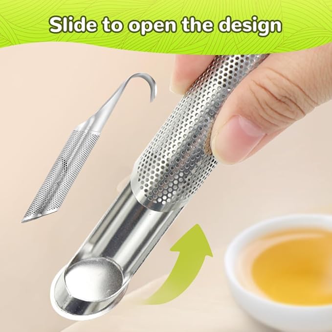 3 PCS Stainless Steel Tea Diffuser, 2025 New Loose Tea Leaf Steeper, Portable Tea Infuser for Loose Tea Office and Home, Easy Clean Tea Steeper for Tea Lovers (3)