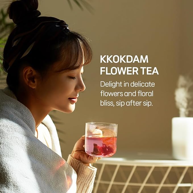 KKOKDAM Lovely Tea Gift Set – Premium Blooming Flowers Variety Pack - Fancy Christmas Gifts from South Korea - 5 Count