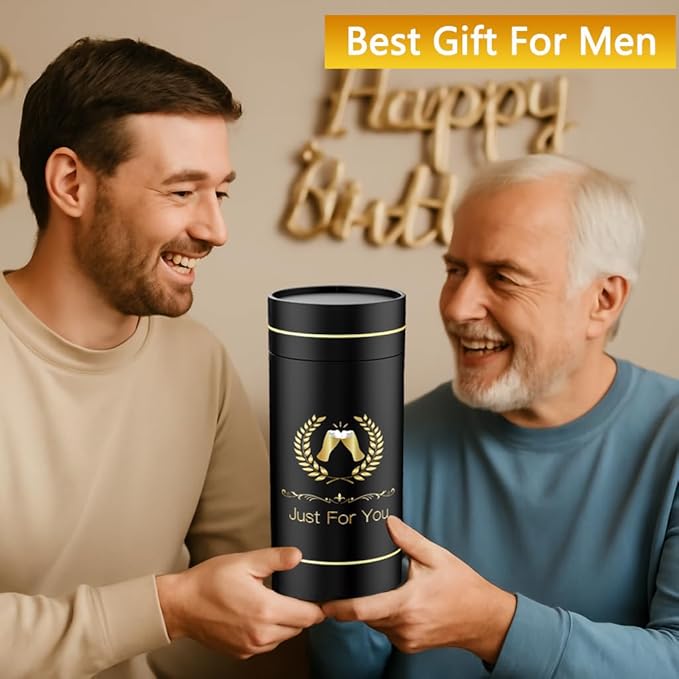 40th Birthday Beer Glasses Gifts, Personalized '1985' Vintage Glass Ware Set for Men, Black Gift Package with Drinking Glass, Coaster, and Card for 40 Years Old Man