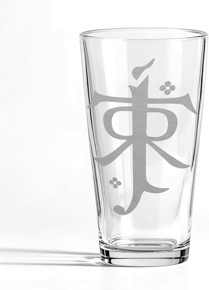 TOLKIEN SIGIL Engraved 16oz Pint Glass | Inspired by Tolkien Power Ring and Middle Earth | Great Christmas Gift Idea | Unique Elvish Fantasy Wizard Fantasy Decor!