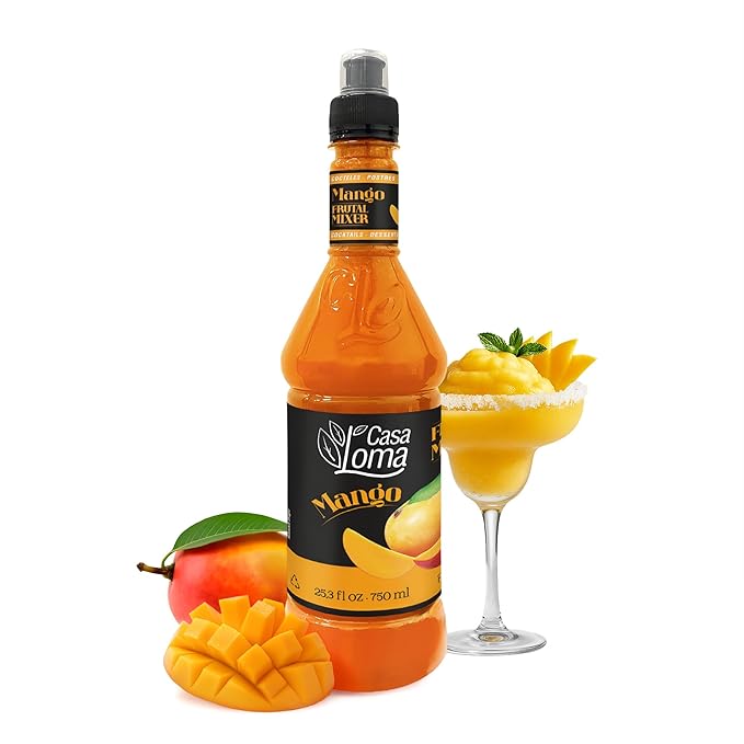 Casa Loma Premium Mango Syrup – 750 ml Authentic Colombian Gourmet Artisan Crafted Syrup Sauce for Beverages, Desserts, Cooking & Mixology, Made with Real Fruit, Vegan, Non-GMO, and Gluten-Free