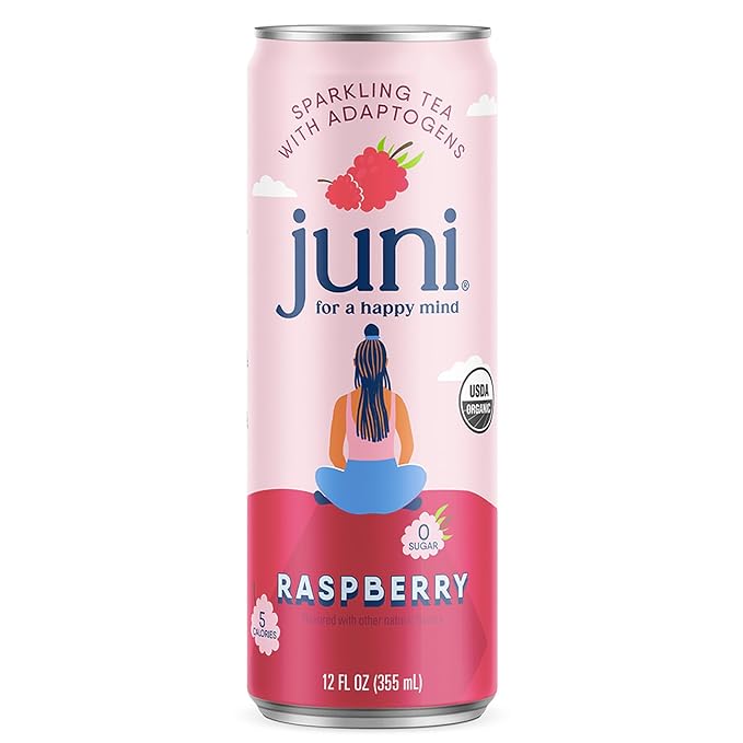 Juni Organic Raspberry Sparkling Tea, 12 Fl Oz