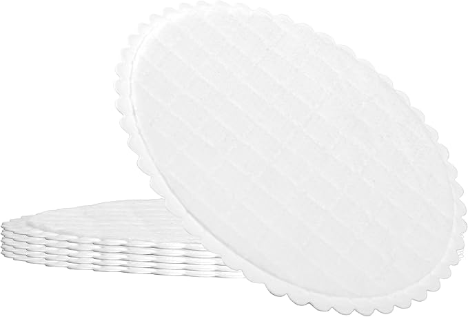 Dript Coffee Drip Catcher Pads, White, Absorbent Disposable Tray Protector, Round, 5 Pack, for Keurig, Nespresso, Espresso Machines and Refrigerator Dispenser Trays