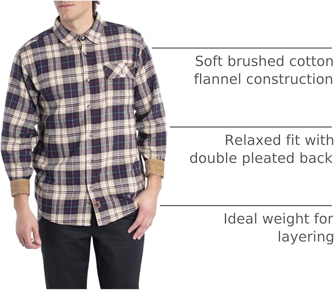 Legendary Whitetails Men's Flannel Shirt Long Sleeve Button Down 100% Cotton