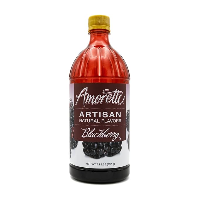 Amoretti - Natural Blackberry Artisan Flavor Paste, 2.2 lbs, Perfect For Ice Cream, Beverages, Cakes, and more, Preservative Free, Vegan, Gluten Free, No Artificial Sweeteners, Highly Concentrated