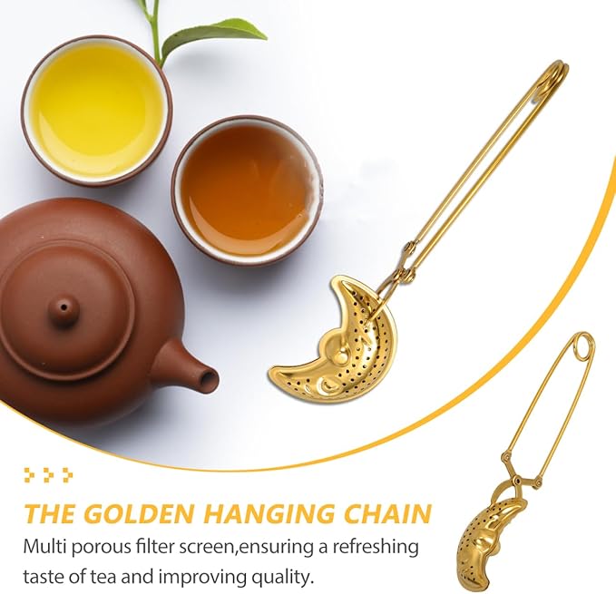 LIFKOME Stainless Steel Tea Infuser with Handle Unique Design for Loose Leaf Tea Reusable Mesh Strainer for Home Office and Travel Use Tea Brewer Accessory