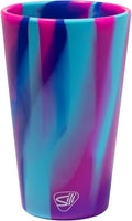 Silipint 16oz Silicone Pint Glass – Unbreakable BPA-Free Reusable Silicone Drinking Cup – Flexible Dishwasher Microwave & Freezer Safe – Stemless Glass for Coffee Smoothies (Cool Berry Crush)