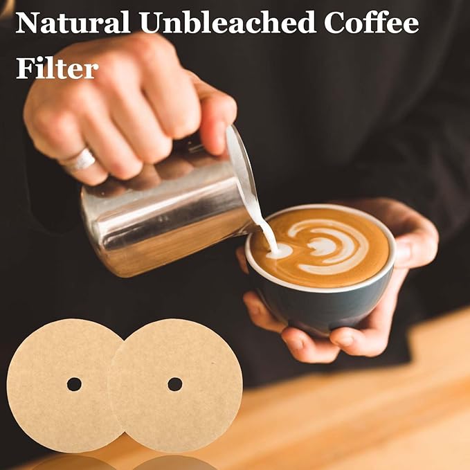 400 Count Percolator Coffee Filters, 3.75in Natural Unbleached Percolator Filters Disposable Disc Coffee Filters for Coffee Shops, Camping, Home, Office