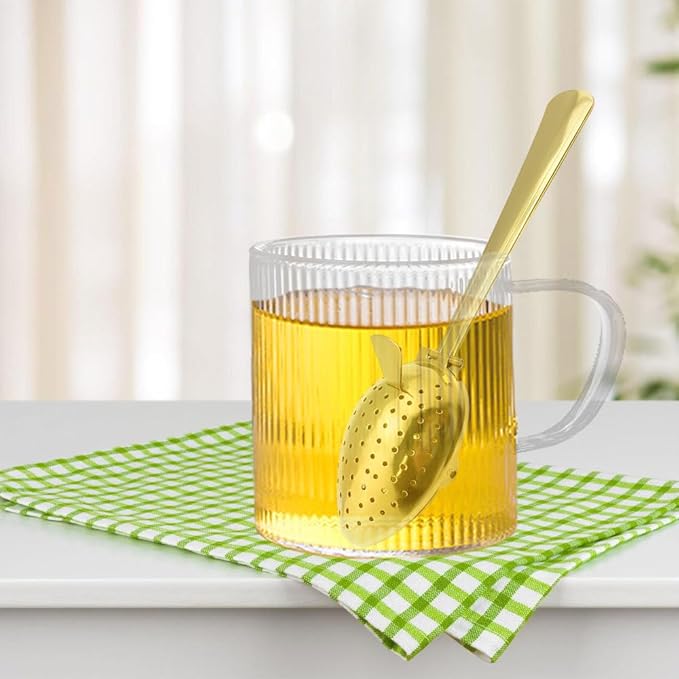 2PCS Tea Strainers, Stainless Steel Tea Diffuser Spoons with Long Handle for Loose Tea Leaf Coffee Herb