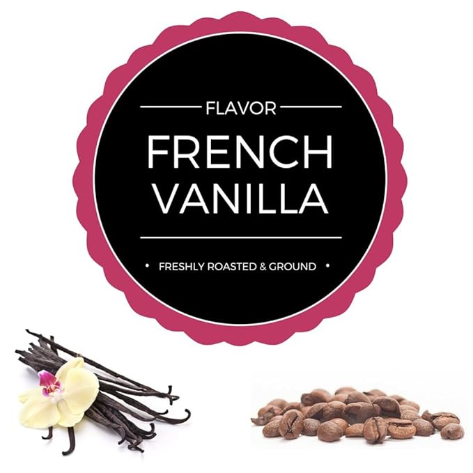 Stone Street Flavored Ground Coffee, French Vanilla, Freshly Roasted, 100% Colombian Arabica, Gourmet Coffee, Medium Roast, 1 LB