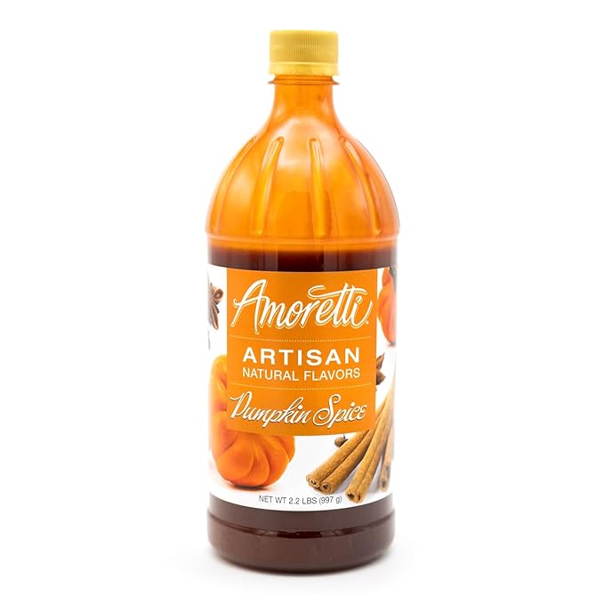 Amoretti - Natural Pumpkin Spice Artisan Flavor Paste, 2.2 lbs, Perfect For Ice Cream, Beverages, Cakes, and more, Preservative Free, Vegan, Gluten Free, No Artificial Sweeteners, Highly Concentrated
