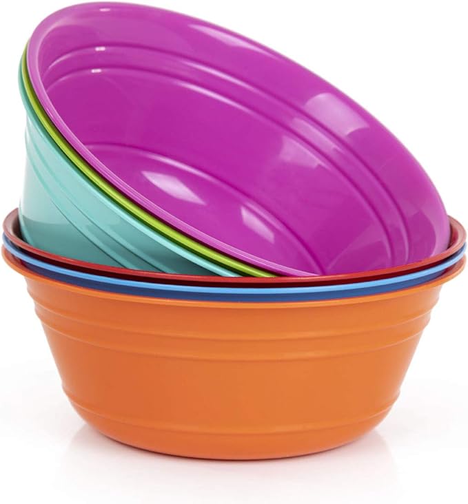 Mintra Home Snack Bowls (Small 6pk (600ml), Assorted) - 5.75inW x 2.25inH