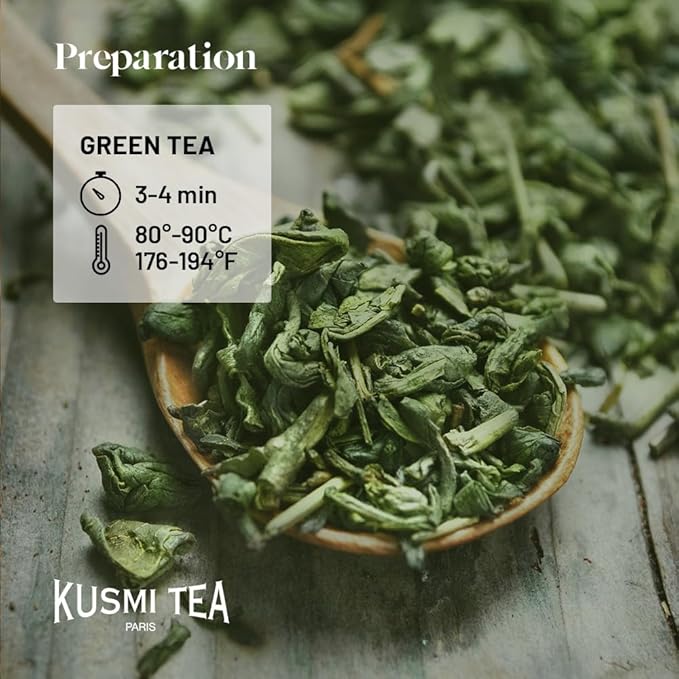 Kusmi Tea - Pack of 2 Boxes of Tea Bags - Detox - Organic Blend of Green Tea, Mate & Lemon - Lemongrass, Rose Hip and Lemon Flavours - Enjoy Hot or Iced - 2x20 Tea Bags