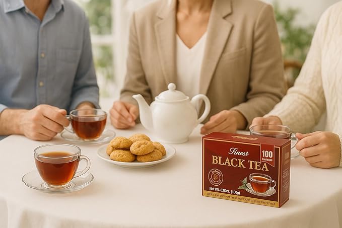 Hand-Picked Black & Green Tea Bags 100 Count Pack | Bold & Smooth Premium Blend for Hot or Iced Tea | Antioxidant-Rich Breakfast Tea Fresh Flavorful & Aromatic Brew 3.52 oz (Black Tea)