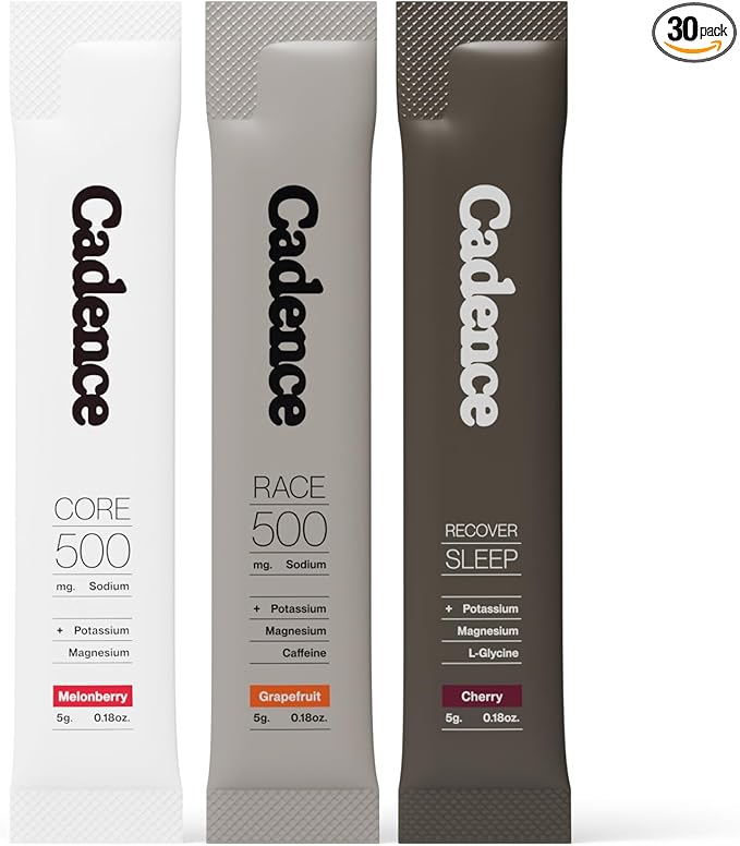 Cadence Sachets Complete Variety Pack - Carton (5g x 30) Science-Backed Hydration | Zero Caffeine | Vegan, Keto & Paleo Friendly | Sodium, Potassium & Magnesium for Performance & Recovery