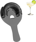 Black Cocktail Strainer for Drinks 2 Prong Hawthorne Strainer with Removable Spring Stainless Steel Bartending Strainer