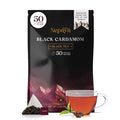 Nepaya Black Cardamom Black Tea – 50 Pyramid Tea Bags, Robust & Smoky, High Caffeine, Biodegradable, Himalayan Whole-Leaf, Coffee Replacement