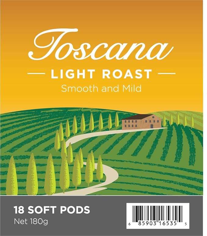 Wolfgang Puck Coffee, Toscana, 9.5 Gram Soft Pods, 18 Count (Pack of 1)