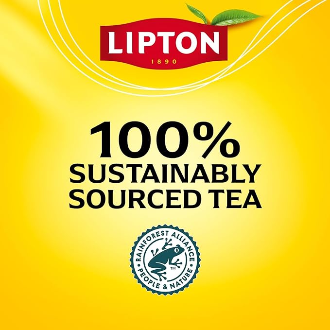 Lipton Decaf Black Tea Bags, Hot or Iced Tea, 600 Total Bags (50ct - Pack of 12)