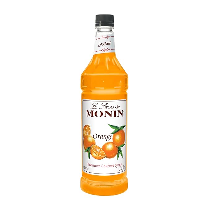 Monin - Orange Flavored Syrup, Plastic Bottle (1 liter)