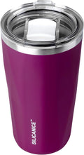20oz Soft Touch Diamond Tumbler - Double Wall Stainless Steel Vacuum Insulated Coffee Cup With Detachable Slider Lid | BPA Free, Dishwasher Safe, Thoughtful Gift for Her - Claret Rose