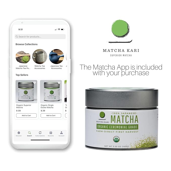 Dr. Weil Matcha Kari - Organic Matcha Green Tea Powder - 50 grams - Japanese Ceremonial Grade