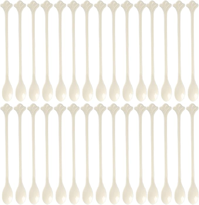 200 Pcs Coffee Cocktail Stirrer Stick Spoon Disposable Plastic Mini Stir Cup Drink Kitchen Dining Coffee Tea Spoon, Utensils Accessories Bar Restaurant