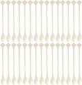 200 Pcs Coffee Cocktail Stirrer Stick Spoon Disposable Plastic Mini Stir Cup Drink Kitchen Dining Coffee Tea Spoon, Utensils Accessories Bar Restaurant