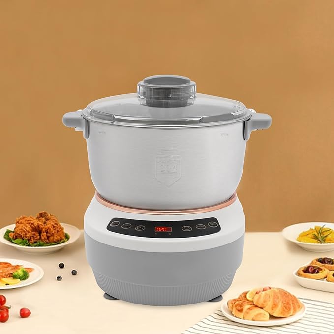 169oz Electric Dough Maker with Fermentation, 200W Dough Stand Mixer Machine with 140-170 RPM,Built-in Microcomputer Timer,Digital Screeny, Automatic Kneading Machine for Bakery (Silver)