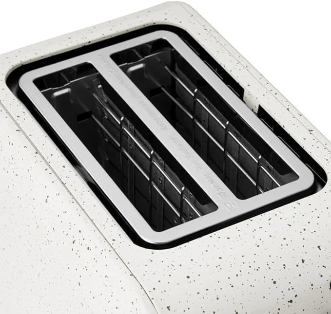 Pioneer Woman Digital 2-Slice Toaster, Linen Speckle – 6 Shade Settings, LED Display, Extra-Wide Slots