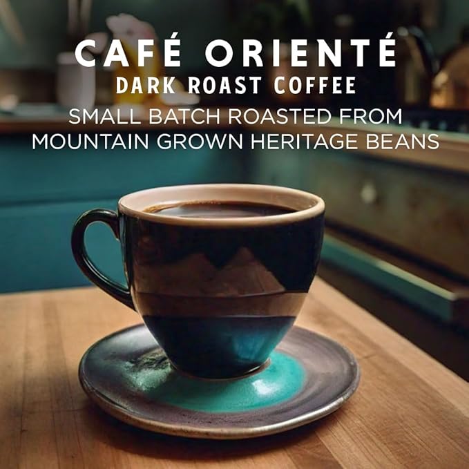 Oriente Dark Roast Coffee Pods, 36 ct, Cuban Inspired in Recyclable Single Serve Pods - 100% Arabica Coffee, Compatible with Keurig K Cups Maker